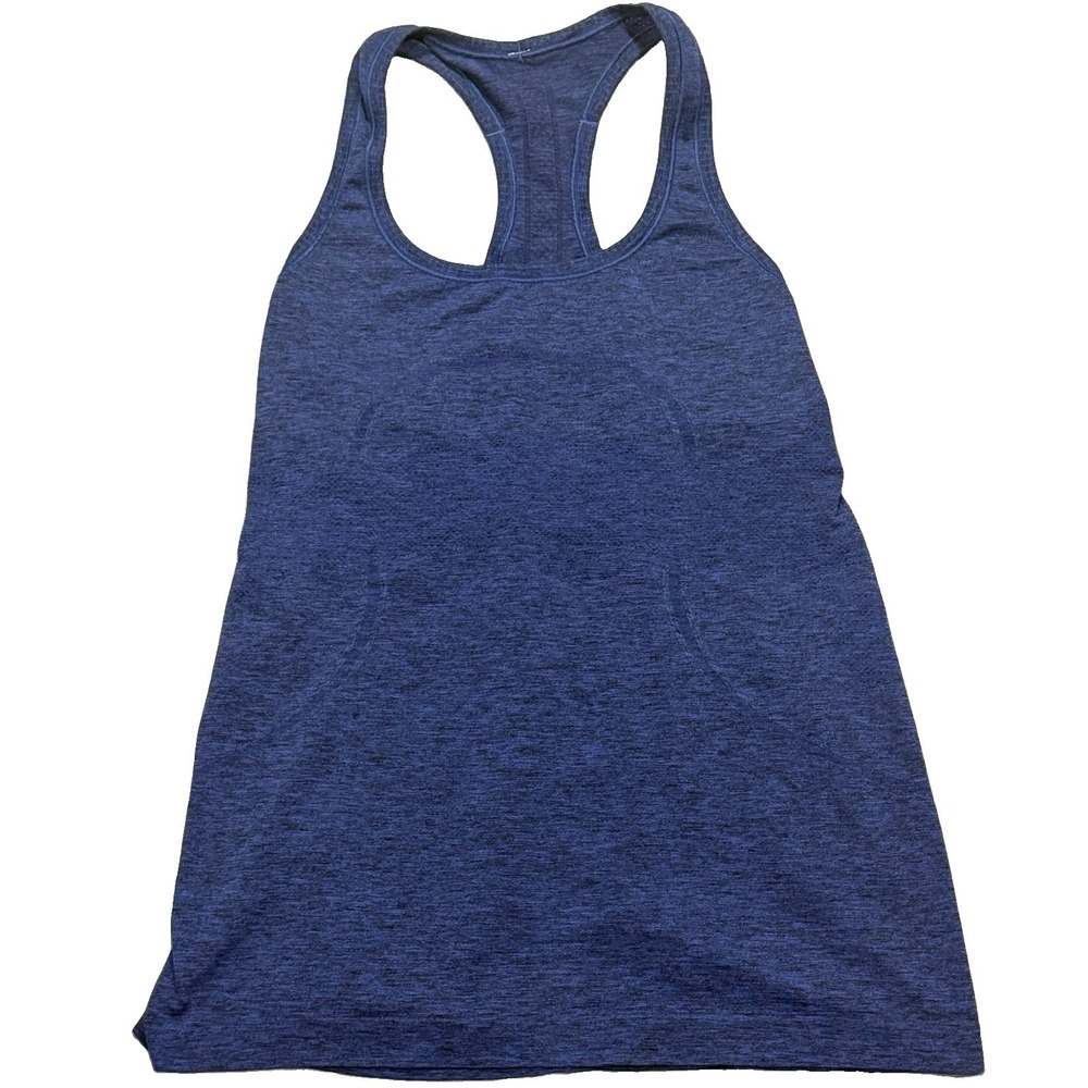 Lululemon Swiftly Tech Racerback Tank Top Womens 12 Blue Performance Stretch